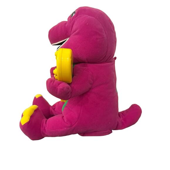 Playskool Vintage Sing n' Strum Barney Animated Plush Toy with Guitar - Picture 2 of 5